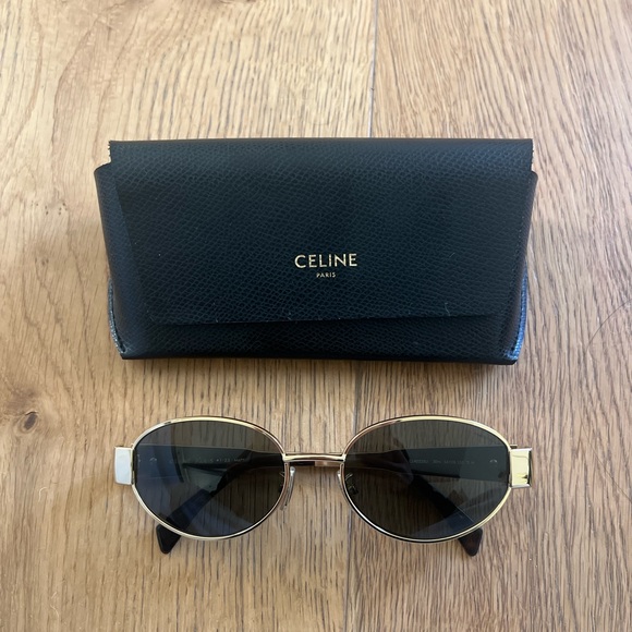 Celine Triomphe Metal Round Sunglasses - Picture 1 of 5